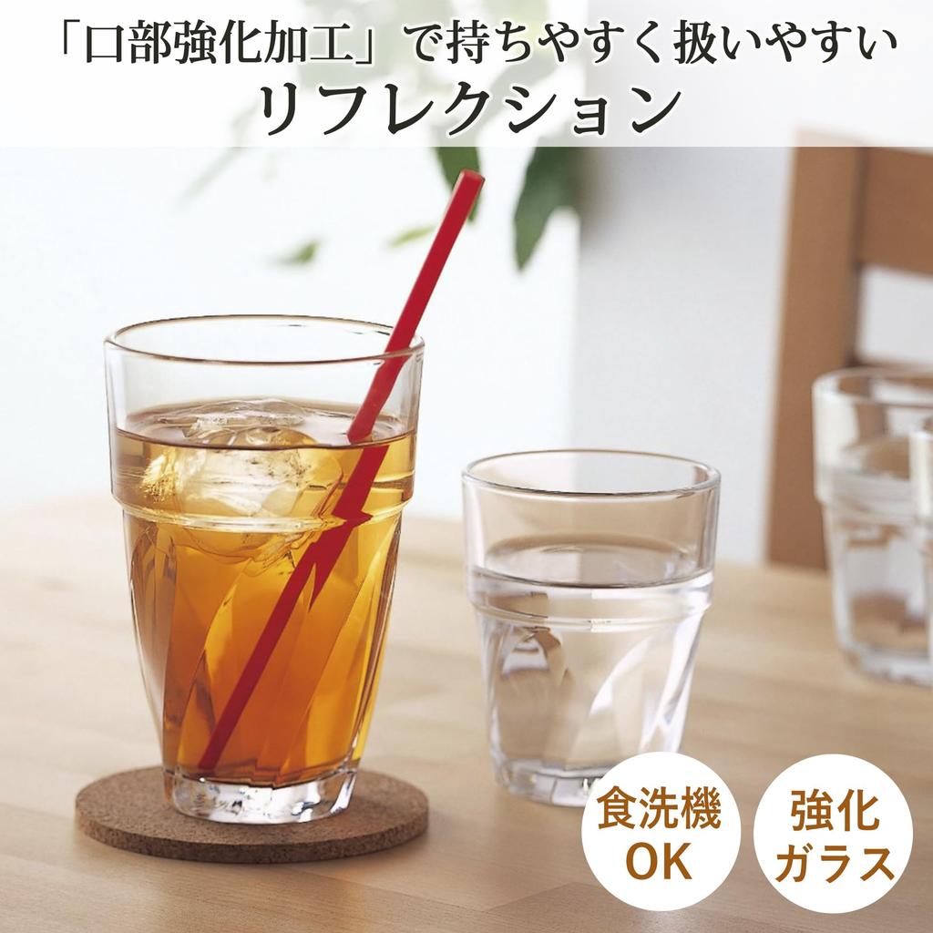 Toyo Sasaki Glass Reflection Made In Dishwasher Shatterproof Glass Tumbler Tumbler, 370ml, Japan, Safe, Cup, Glass, P-57112HS