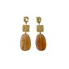 Chinese Style Irregular Resin Textured Earrings for Women Geometric Long Tassel Drop Earrings Charm Jewelry Gifts Wholesale