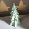 Creative Atmosphere Light Ceramic Projector Lamp Christmas Tree Statue  Festival