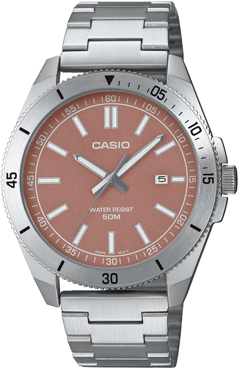 

[Casio] CASIO Standard Quartz Analog 5 ATM Water Resistant Watch MTP-B155D-5EV Men s Desert Brown Metal Band