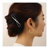Audio Fan Hairpin Pearl Clip Set of 2, Rhinestone Sparkly Elegant Hair Accessories, Black Gunmetal, Figure-8 Pearl Duckbill Clip