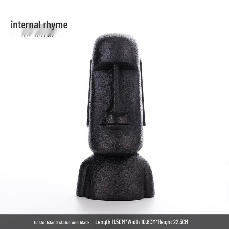 Nordic Resin Easter Island Statue Decor for Living Room TV Cabinet