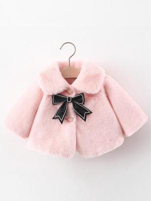 Giacca Imbottita in Cotone e Ecopelle Spessa da Bambina - Capo d'Abbigliamento Autunno/Inverno per Bambini Piccoli e Bambini