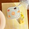 Cartoon Yellow Cream Cheese Bread Earphone Case for AirPods Pro 3 2 Headset Protective Cover For Air Pods 4 3 2 1 With Cartoon Cheese Star Pendant