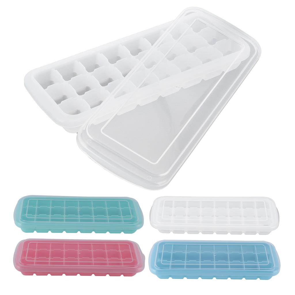 24-Grid Small Cubes Silicone Ice Tray with PP Lid Silicone Ice Mold for Home Kitchen Ice Mold Kitchen Supplies Ice Tray with Lid