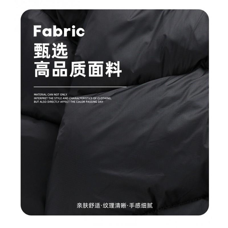 Unisex Oversized Stand Collar Puffer Jacket Winter Warm Cotton Coat Streetwear Loose Fit Solid Color Casual Outerwear