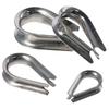 10pcs 1.5-12mm Wire Rope Thimbles Sliver 304 Stainless Steel Thimbles Ring Clamp U-Shaped Rope Thimble Rigging