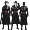Halloween medeltida steampunk pestläkare diablo döden näbbmask pardräkt