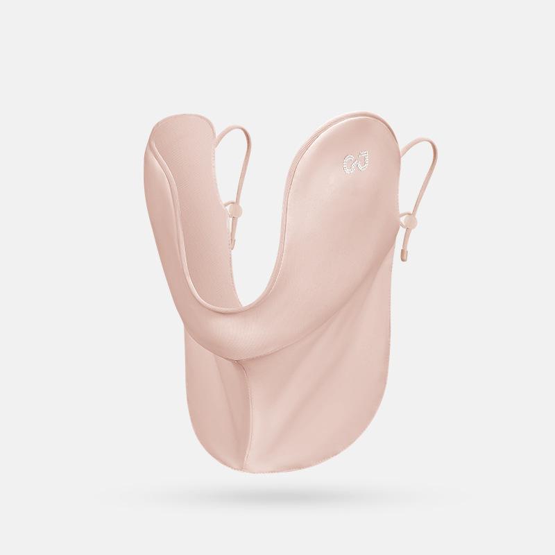 

Women Sun Protection Face Mask Ice Silk Breathable Neck Cover Cooling Lightweight Outdoor Sports Golf Running Cycling Travel Use рожевий