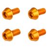 DRC Aluminum Taper Bolt M6x12mm 4 Pieces Gold Dirt Freak