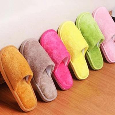 Women Home Slippers Autumn Winter Warm Furry Plush Shoes Indoor Bedroom Light EVA Couple Cotton Slipper Solid Soft Flip Flops