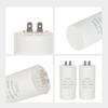CBB60 Single-Pin Plastic Shell Capacitor for Motor Start 4UF 10UF 450V, Ideal for Washing Machine Water Pumps.