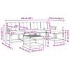 Outdoor Sofa Set with Cushions 6 pcs Natural and Light Grey