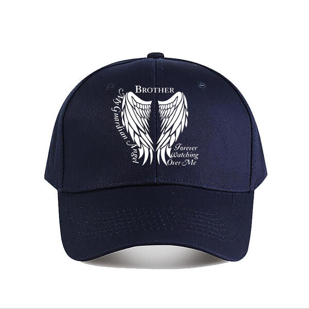 Brother Guardian Angel Wings Vinyl Sticker Baseball Cap Fashion Unisex Sunhat Womens Outdoor Sports