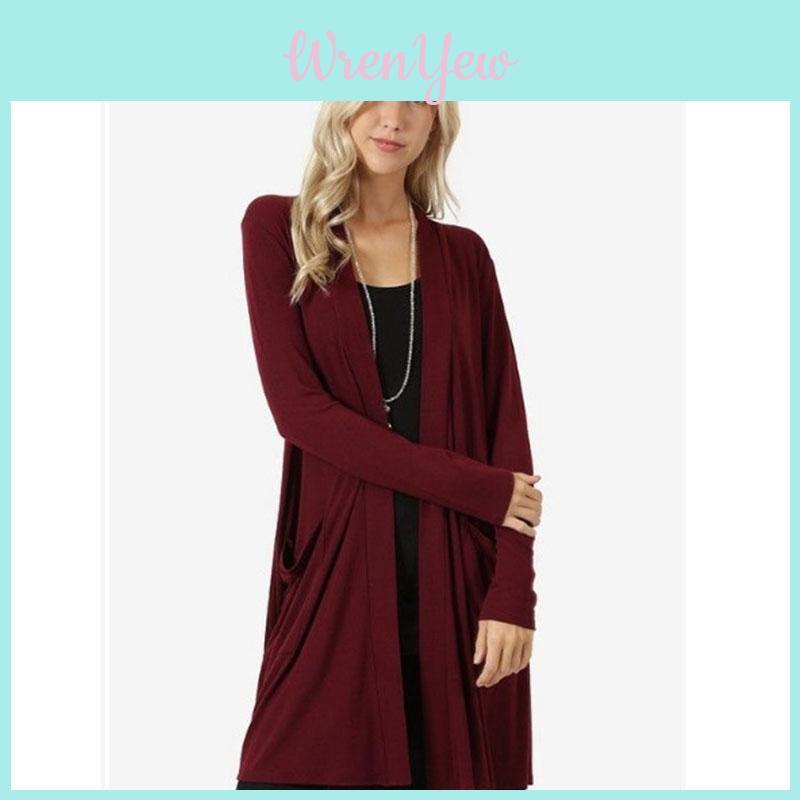 Autumn Winter Women Cardigans Casual Warm Coat Mid-length Knitted Outerwear With Premium Quality Materials