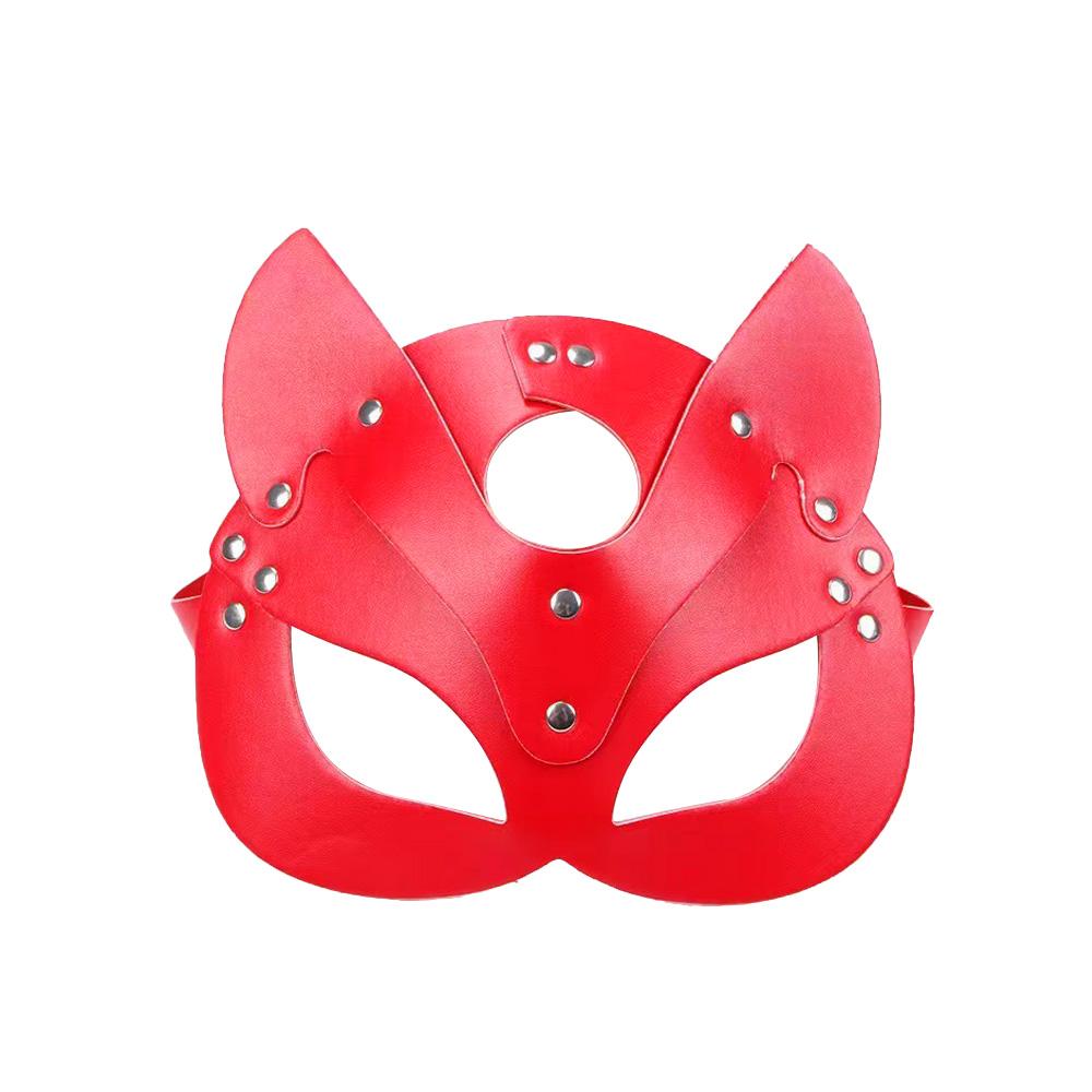SM Women Sexy Leather Mask Bdsm Cat Half Mask Party Cosplay Sex Costume Slave Eye Mask Stage Performance Adult Game