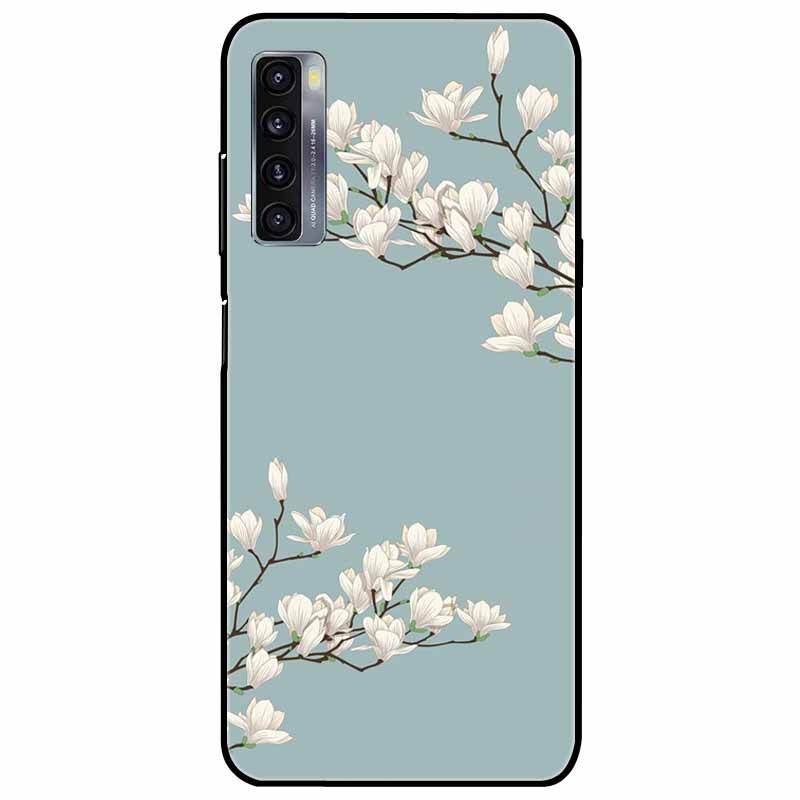 For TCL 20L Plus Case 20L+ Silicone Soft Shockproof TPU Back Cover for TCL 20S 20L Case Black Bumper Painted Funda TCL20S Capa