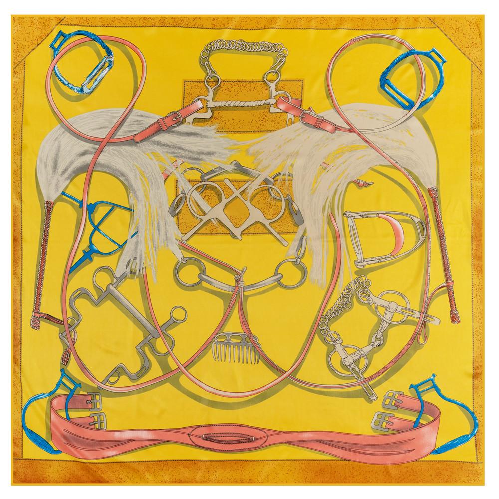 

POBING Twill Silk Scarf Women Shawls Saddle Print Stoles Bandana Luxury Kerchief Hijab Square Scarves Wraps Silk Foulards 130CM 130CM x 130CM