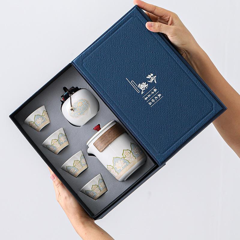 Portable travel tea set Outdoor Kung Fu tea set Kuaike cup Practical holiday activities Business gifts