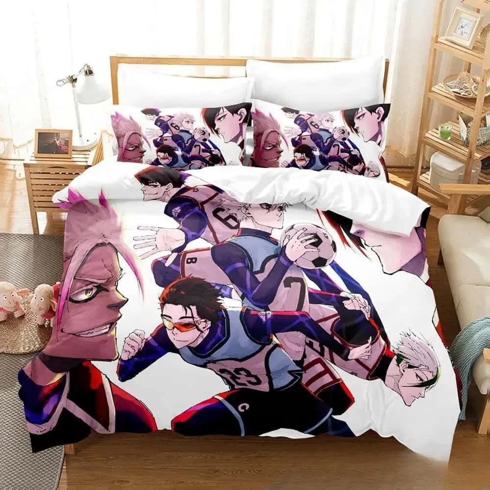 Fashion 3D Print Anime Blue Lock Bedding Set Boys Girls Twin Queen King Size Duvet Cover Pillowcase Bed Boys Adult Home Textiles