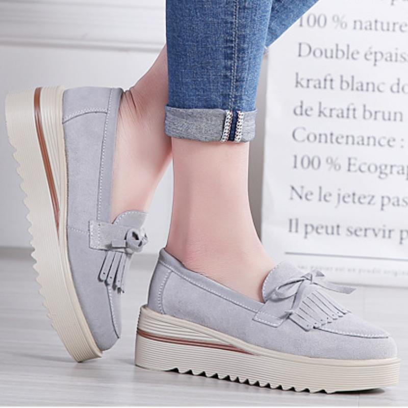 European and American Solid Color Single Shoes 2024 New Thick Soled Sloping Heel One Foot Casual Plus Size Women's Single Shoes