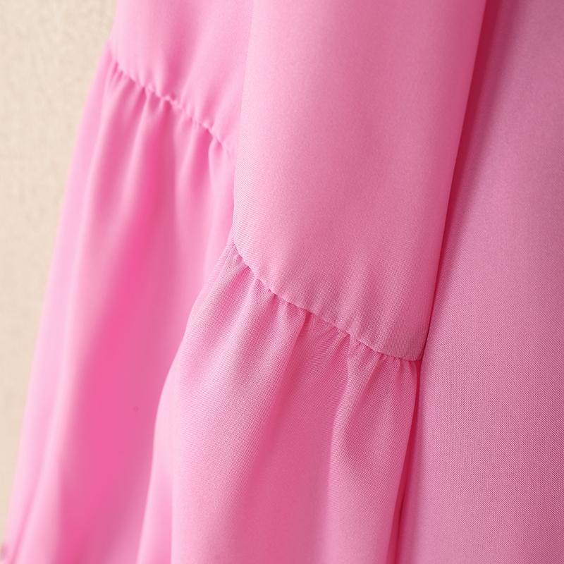 ZANZEA Women Casual Round Neck Solid Color 3/4 Sleeve Loose Blouse