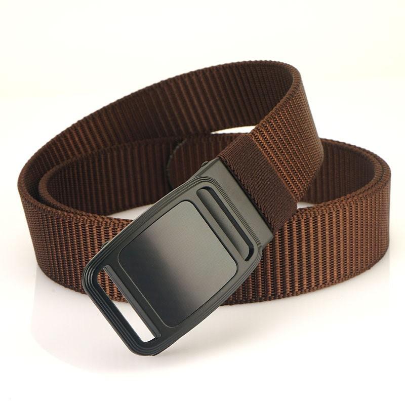 Automatic Alloy Button Head Outdoor Sports Nylon Men's Belt Casual Jeans