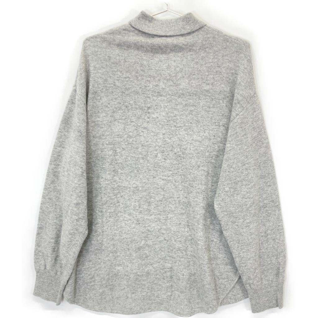 Munich Gray Super Fine Merino Wool Jersey Knit Shirt tops OS grayUsed