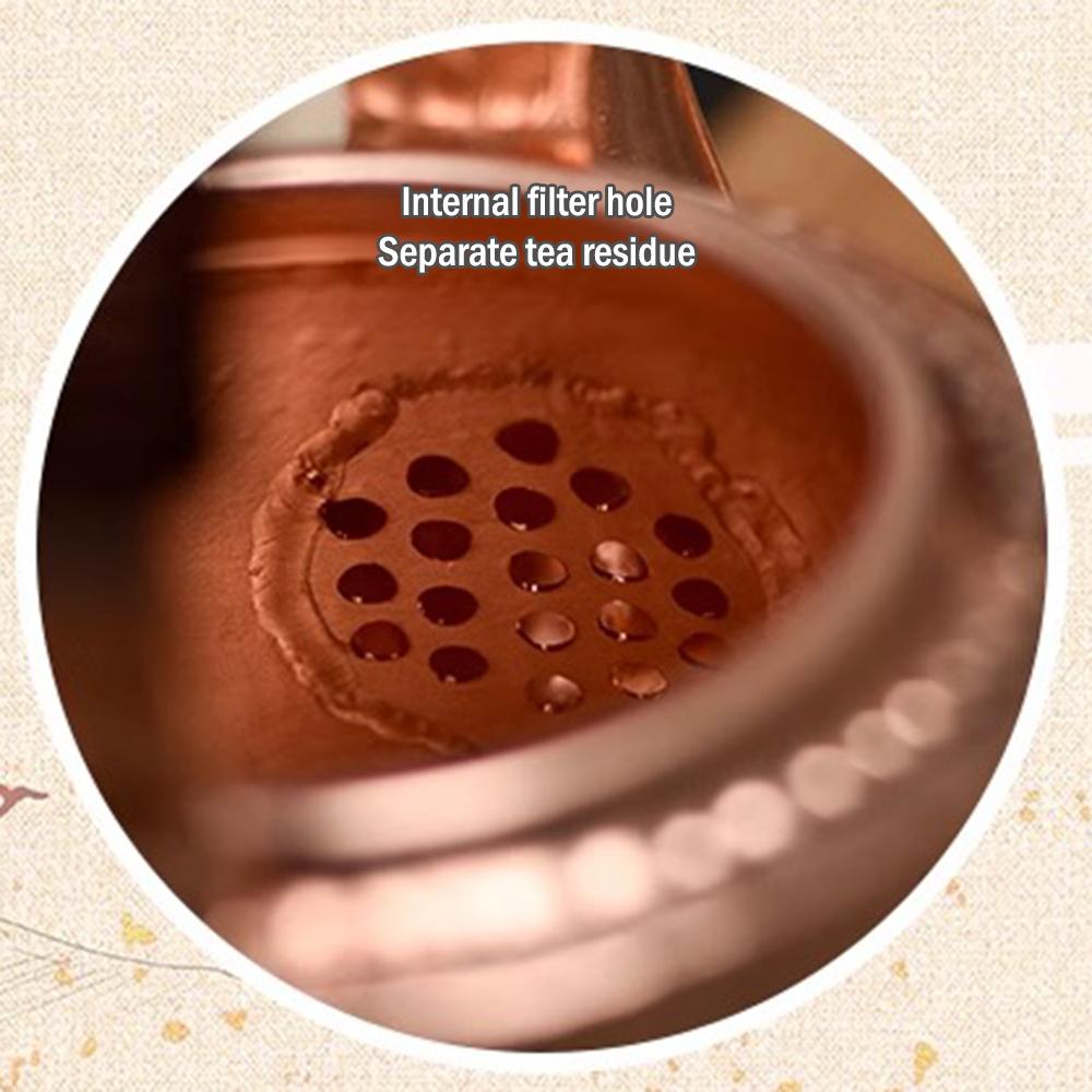 Chinese Retro Copper Teapot, Handmade Pure Copper Kettle for Boiling Water, Tea Art Teapot, Large Capacity Copper Pot, 1L