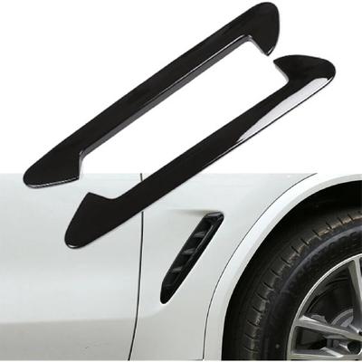 1 Pair Car Side Air Fender Vent Cover Trim Protection Compatible for BMW X3 G01 X4 G02 2018 2019 2020 2021 20222 2023 Glossy Black