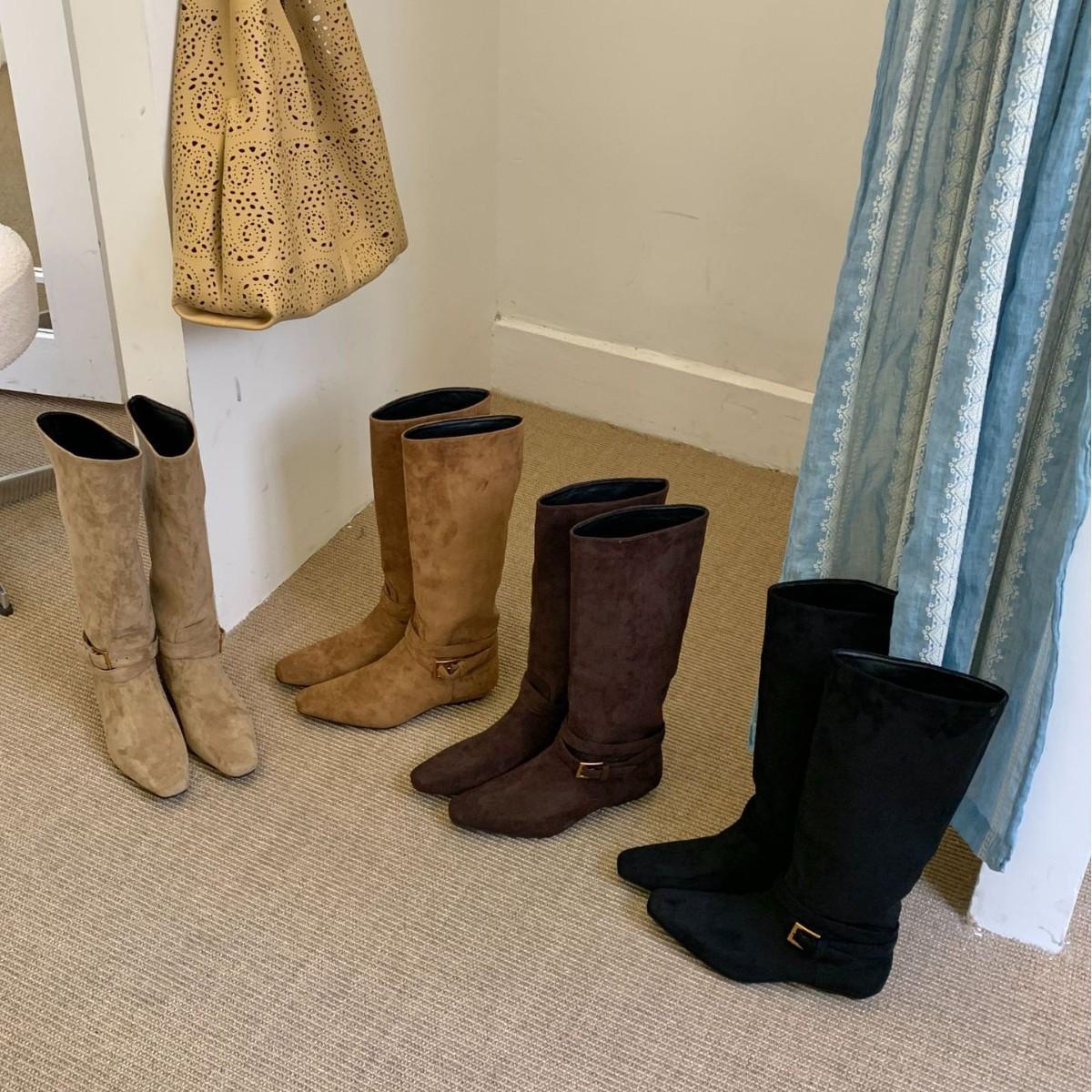 

Ретро брюки-трубы короткие ботинки женские толстый каблук 2025 новые плиссированные ботинки-чулки Мартин западные ковбойские рыцарские ботинки 39 темно-коричневого