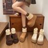 Fur Women Snow Ankle Boots Flats Platform Suede Shoes Winter  Warm Short Plush Cotton Shoes   Sneakers Mujer Botas