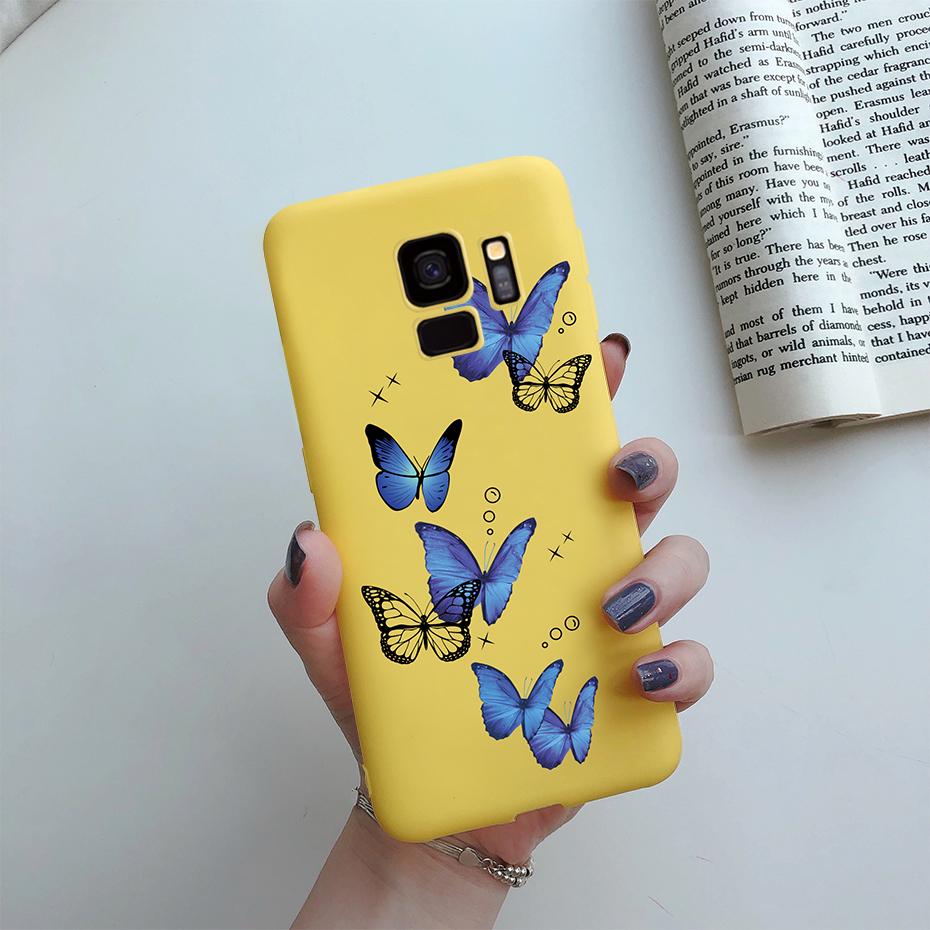 Fashion Daisy Flower Cute Silicone Cartoon Phone Case for Samsung Galaxy S9 S9 Plus Samsung S 9 Samsungs9 Plus S9plus Case Cover
