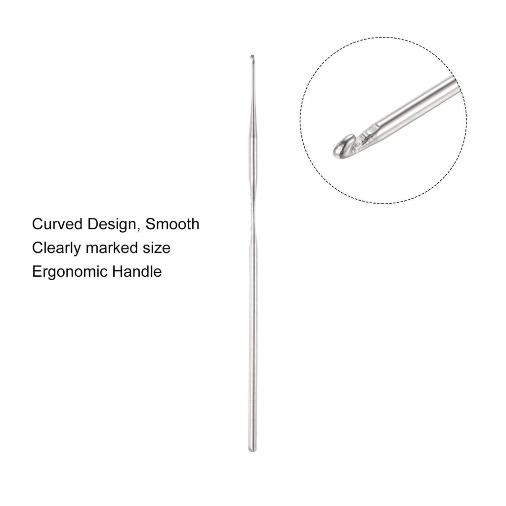 10 Stück Häkelnadeln aus Edelstahl 0,5 mm-3 mm Stricknadeln Gerade Häkelnadel für DIY Weben Nähwerkzeuge Handwerk Garn