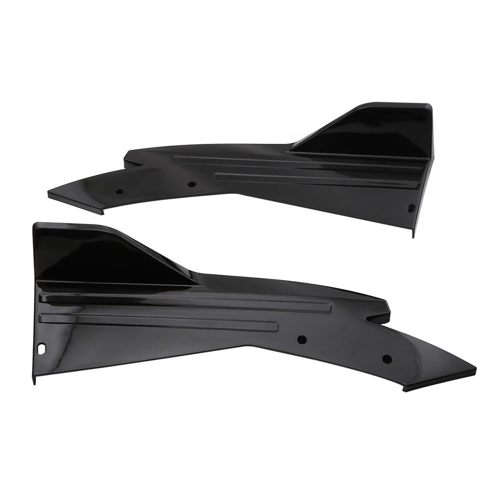 Rear Bumper Lip Splitter   Car Side  Fins Body Lip Spoiler Chin Skirt Protector, Black