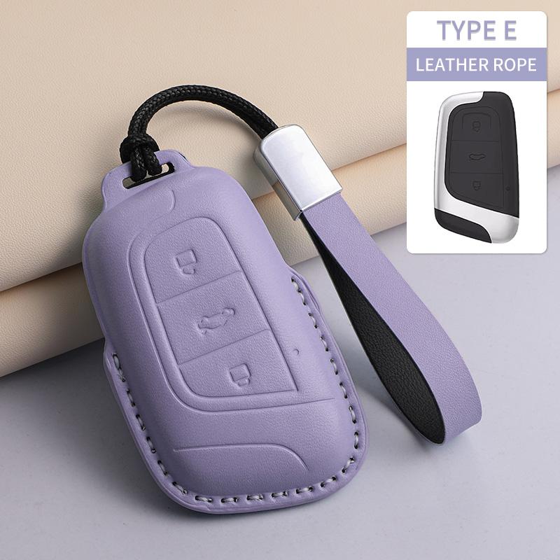 For Chery Tiggo 5 7 8 Tiggo 8 3x Arrizo 5 6 Pro Gx 5x EQ7 Jaecoo J7 7 J8 Omoda 5 C5 PU Car Keychain Shell Holder Car Accessories
