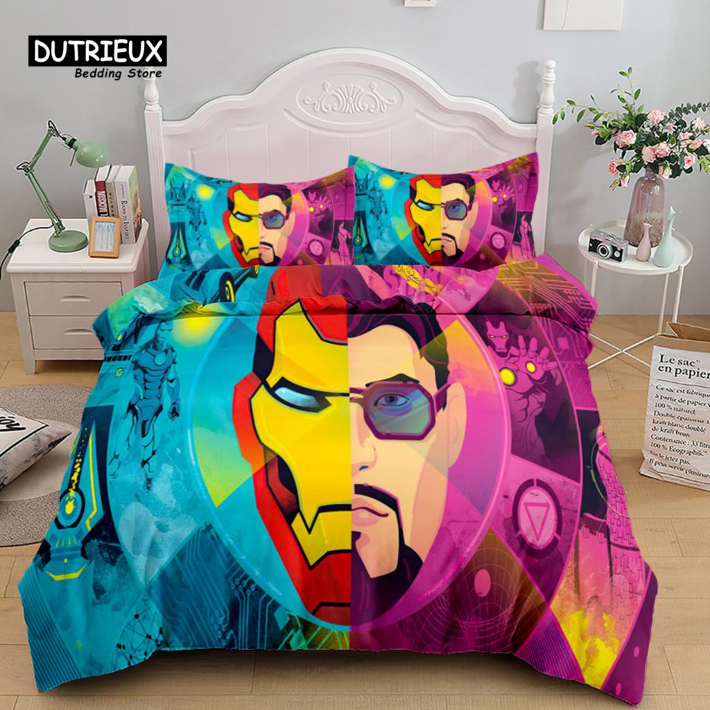 Space Astonaut Scifi Duvet Cover Set, Fashion Bedding Set, Soft Comfortable Breathable Duvet Cover, For Bedroom Guest Room Decor