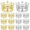 Mini Pearl Crown Cake Decoration Gold Silver Cupcake Topper Kids Hair Ornaments DIY Cake Baking Birthday Party Favors Supplies