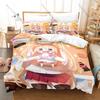 Himouto! Umaru-chan Bedding Set Duvet Cover + 2 Pillowcases Cute Anime Umaru Doma Hamster Hoodie Kawaii Bedroom Decor