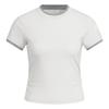 FOS T Shirts Women's Light Gray Crew Neck Moderate KF0695
