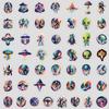 50 Sheets of Alien and UFO Graffiti Stickers, Stationery Stickers, Water Cup Stickers, Computer Skateboard Stickers, Waterproof Decorative Stickers