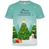 Happy New Year Men's and Women's T-shirts Christmas Carnival Trend 3D Printed T-shirt Crewneck Casual Short-sleeved Top