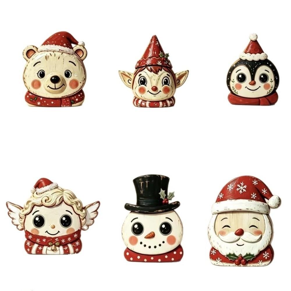 Snowman Christmas Tabletop Figure Wooden Freestanding Mantel Figure Mantel Decor