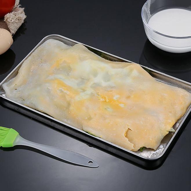 Prostokątna taca ze stali nierdzewnej, taca do prezentacji w formie bufetu, metalowy talerz do serwowania żywności, patelnia do ryżu i makaronu, domowe naczynia do przechowywania, organizer