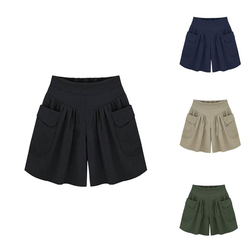 Fashion Womens Casual Loose Wide Leg Pants Pocket Leggings L5xl Culottes