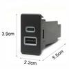 Car USB Charger PD Fast Phone Charging QC3.0 Dual Port Interface Socket Adapter for Nissan Paladin Patrol Y60 Y61 Accessories