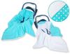 Large Baby Wrap for the Stroller Carrier Seat, Double-sided - White Polka Dots On Turquoise