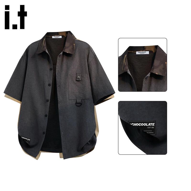 CHOCOOLATEit Men s Japanese Style Short Sleeve Casual Shirt M