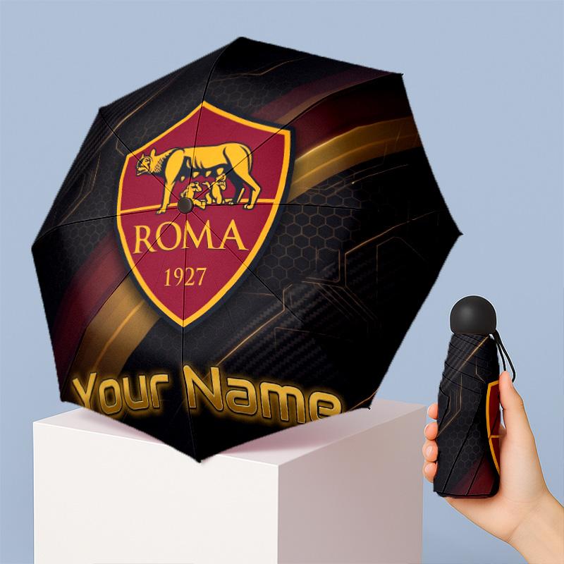 AS Roma Manual Five Fold 8 Rib Umbrella Support Custom Text, Lightweight Travel Umbrella