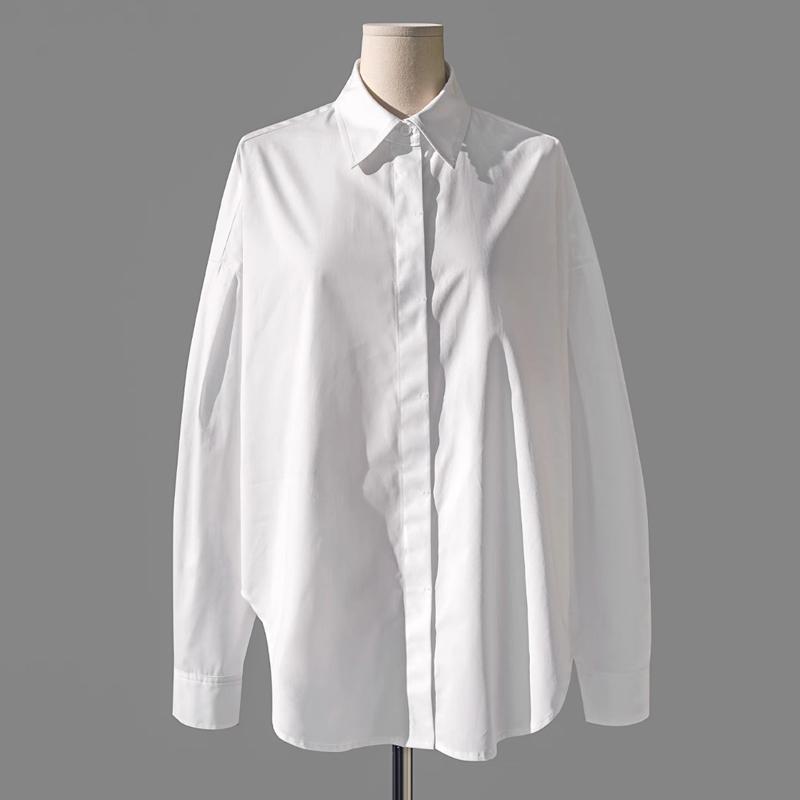 

Johnature повседневная модная рубашка женская весна лето корейская свободная облегающая рубашка с отложным воротником простые рубашки XL белый